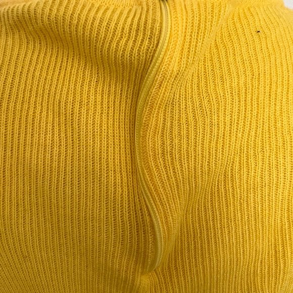 70's Bright Yellow Sweater - Embroidered Flowers - Pullover - Womens - Size Lar - Picture 9 of 11